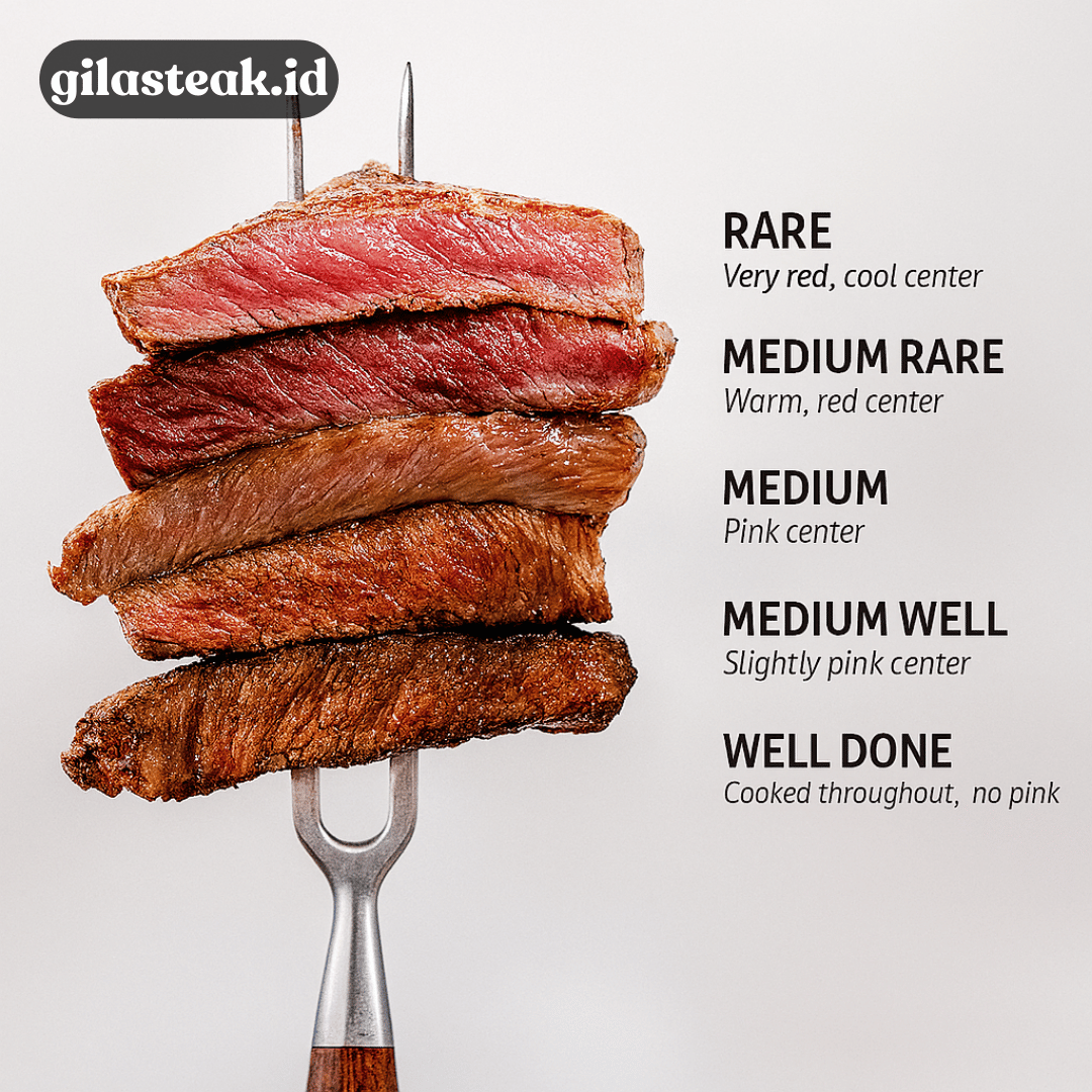 Read more about the article Dari Rare hingga Well Done: Tingkat Kematangan Steak yang Wajib Kamu Ketahui!