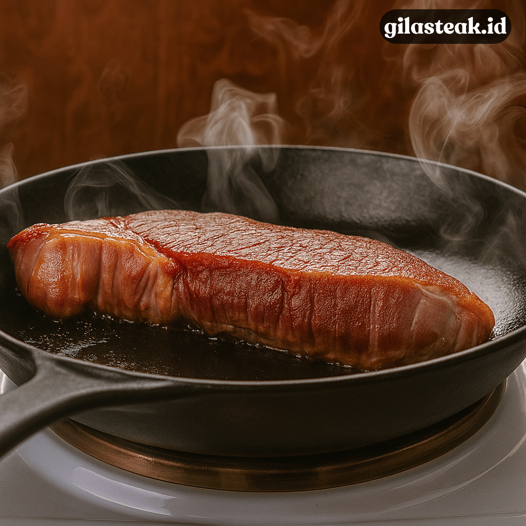 You are currently viewing Cara Memanggang Steak di Wajan Anti Lengket agar Empuk dan Juicy